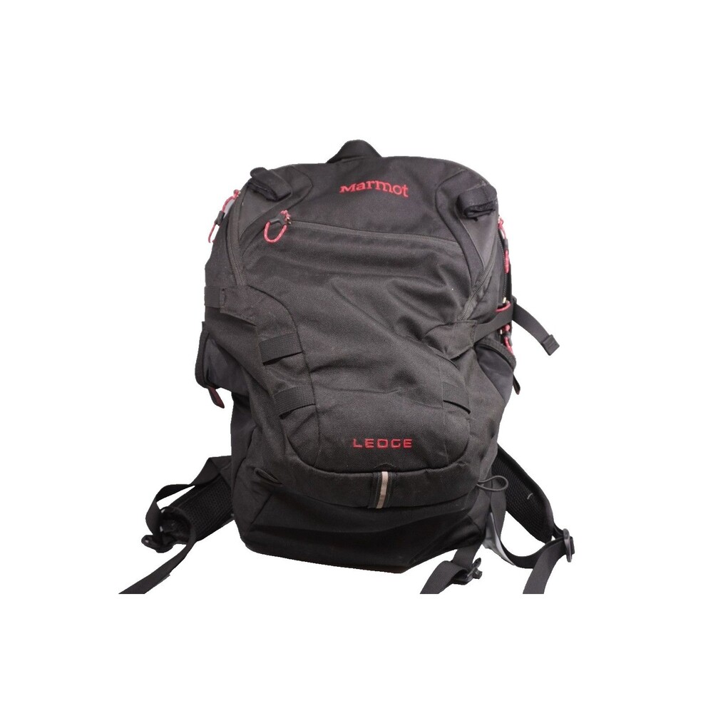 Black Marmot Ledge Backpack 28L Hiking Outdoor Travel Black Red